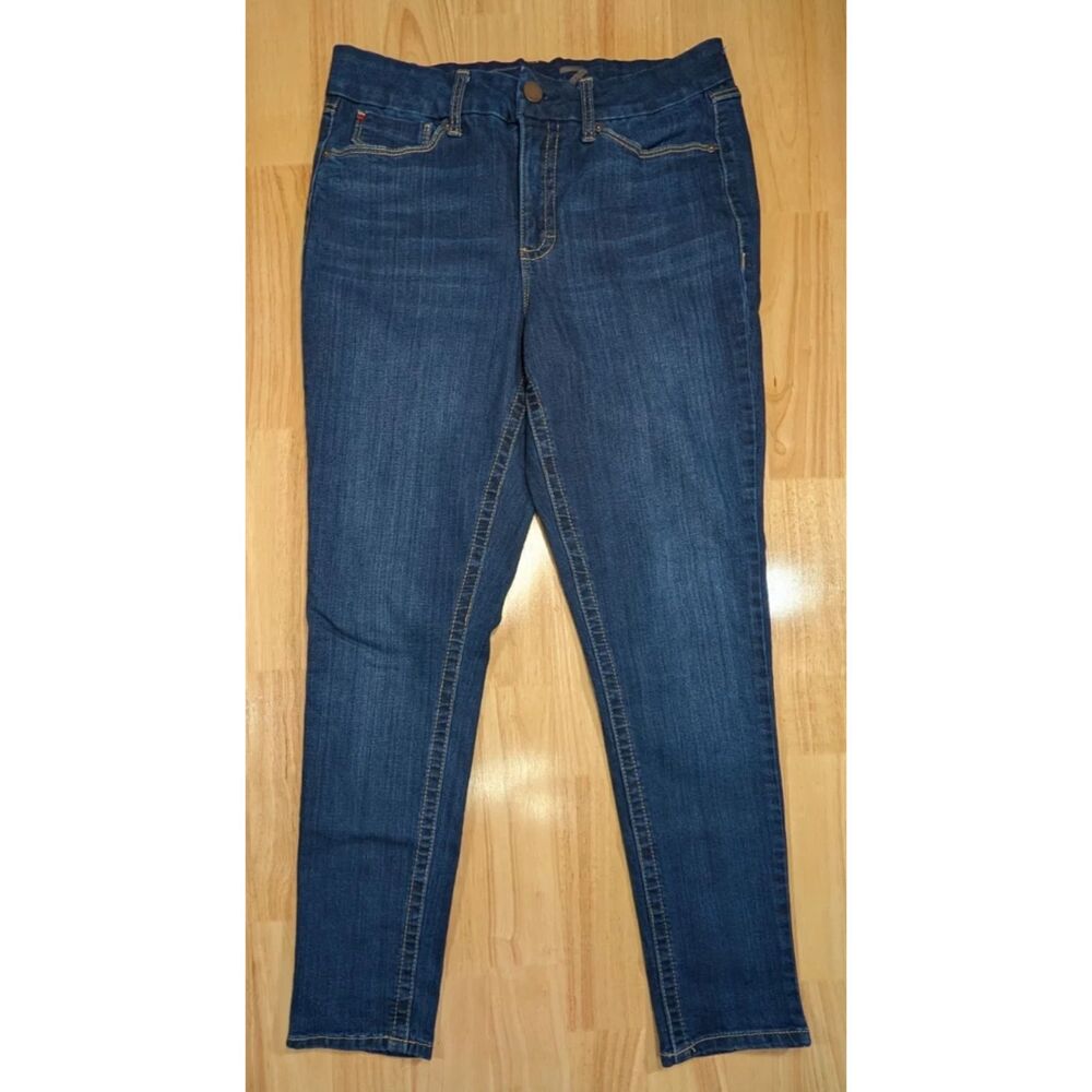 Seven7 Women’s Skinny Jeans Size 12 Dark Wash Stretch Mid Rise Denim